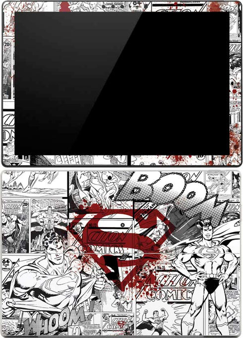 DC Comics Superman Comic Pattern Logo in Red Surface Pro 4 Skin